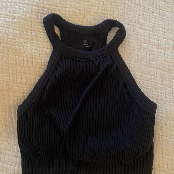 Aerie Cropped Tank Top + Built-In bra - Picture 1 of 4